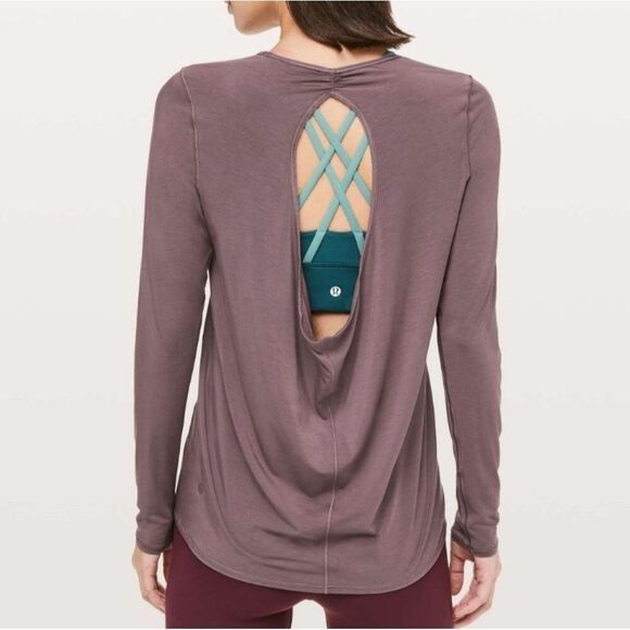 lululemon athletica Tops - Lululemon Timeless Twist Long Sleeve- Antique Bark